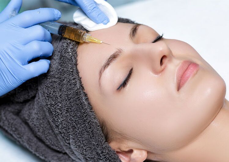 Injecting fillers into the skin around the eyes for the purpose of rejuvenation